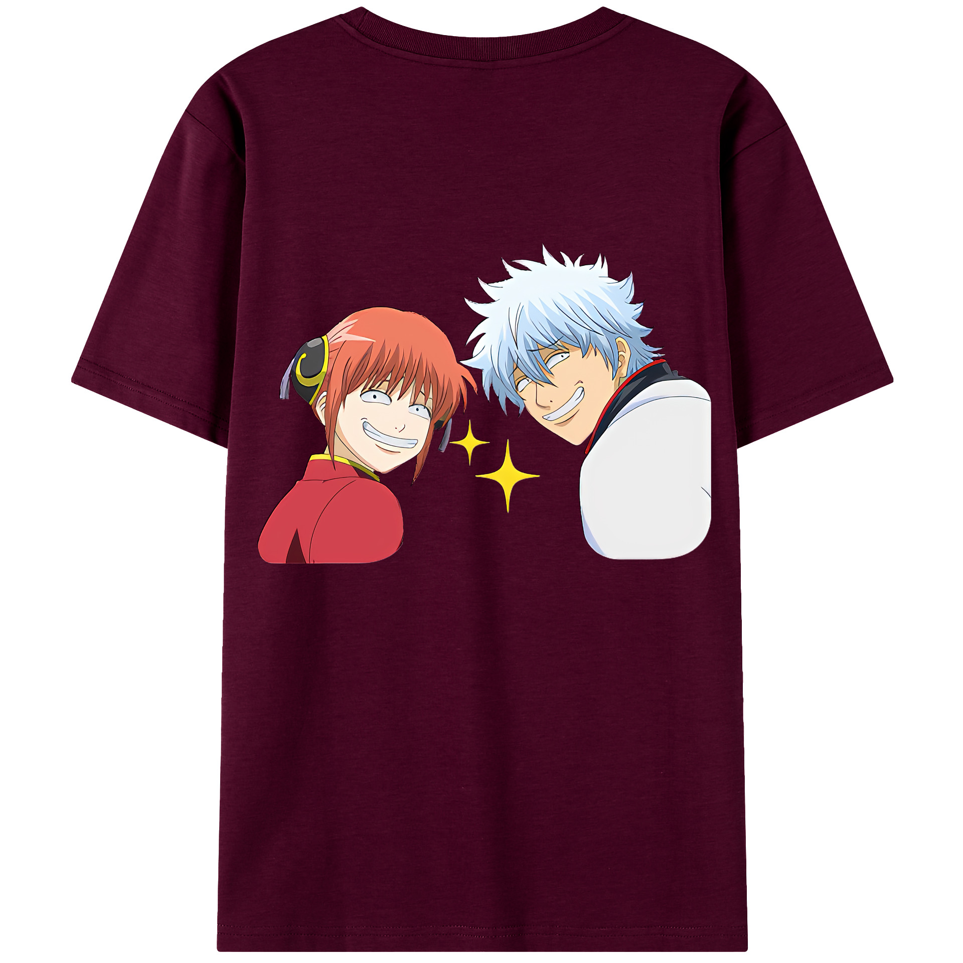 （画像用） ぎんたま 坂田銀時（さかたぎんとき） 神楽 志村新八（しむら しんぱち） GINTAMA Sakata Gintoki Kagura Shimura Shinpachi レディース半袖Tシャツ(バックプリント)